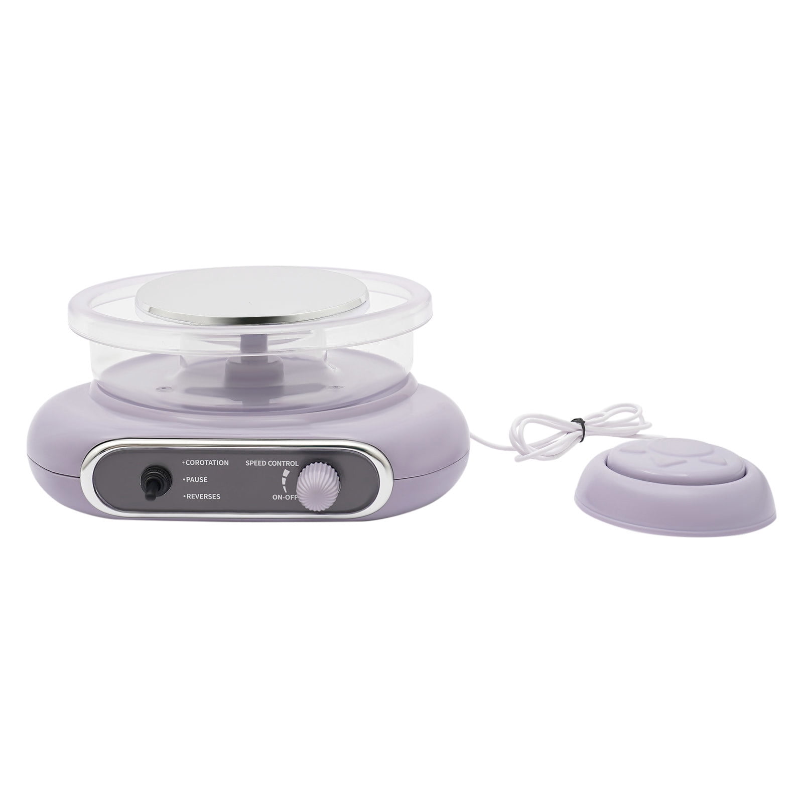 24W Taro Grey Electric Adjustable Speed Pottery Machine Mini Pottery Wheel Machine Kit with Pedal Switch