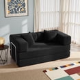 thumbnail image 1 of YINIX 62.9"  Sofa Couch with Two Pillows,  Comfy Modular Convertable Sofa Bed for Living Room and Small Spaces, Black, 1 of 10