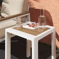 thumbnail image 4 of Zinus Dillon Aluminum and Poly Lumber Outdoor 3 Piece Chat Set, White, 4 of 16