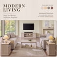 thumbnail image 6 of Aitjunz 63" Console Table with 2 Drawers and Storage Shelf, Waterfall Wood Grain Entryway Table with Curved Edges, Long Sofa Table for Living Room, Hallway and Foyer, 6 of 6