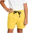 thumbnail image 3 of 3-Pack Girls' Casual Shorts Elastic Waist Cotton Play Short Pants with Cute Bow Detail Stretchy Comfortable Summer Lounge Activewear Multipack Toddler Bottoms, 3 of 8