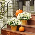 thumbnail image 6 of 6 Bundles Daisies Artificial Flowers Fake Colorful Daisy Plant UV Resistant Greenery Shrubs Plants for Indoor Outdoor Hanging Planter Home Garden Wedding Porch Window Decor, 6 of 7
