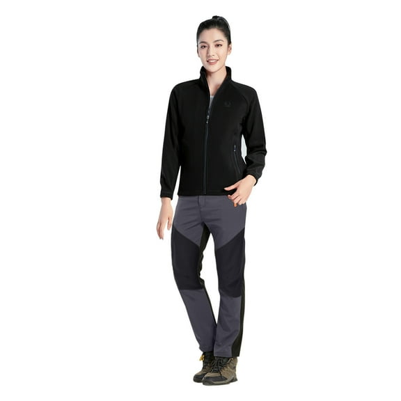 Fesfesfes Color-blocking Outdoor Snow Pant Winter Warm Assault Pants Fleece Thickened Ski Pants Under $10