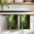 thumbnail image 7 of Green Forest Kitchen Towels Set of 3, Summer Botanical Watercolor Modern Art Absorbent Dish Towels for Kitchen, Microfiber Hand Towel, Quick Drying Tea Towel for Cleaning Decorative Dishcloths, 7 of 7