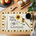 thumbnail image 2 of Farmhouses Sunflowers Placemats Set of 1, You Are My Sunshine Floral Border Non-Slip Place Mats Washable Table Mats for Kitchen Dining Table Decorations Indoor/Outdoor, 2 of 9