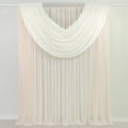 thumbnail image 2 of BalsaCircle 4x5 feet Ivory Sheer Curtain Backdrop Wedding Drapery Panel Party Reception Home Events Ceiling Decorations Supplies, 2 of 6