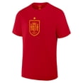thumbnail image 3 of Icon Sports Officially Licensed Royal Spanish Football Federation Cotton T-Shirt - Unisex Adult - RFEF126CT Red S, 3 of 6