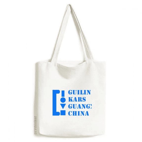 Guilin Kars Guangxi China Tote Canvas Bag Shopping Satchel Casual Handbag