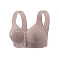 thumbnail image 2 of Npasoilc Front Closure Wirefree Bra for Women Plus Size Seamless Full Cup Comfortable Lightweight Daily Underwear, 2 of 8