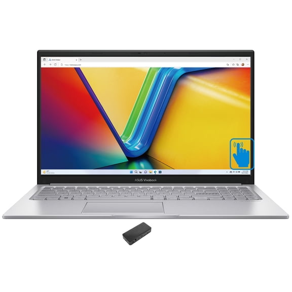 ASUS Vivobook 15 Home/Business Laptop (Intel Core 7 150U 10-Core, 15.6in 60 Hz Touch Full HD (1920x1080), Intel Graphics, 40GB RAM, 512GB PCIe SSD, Wifi, Webcam, Win 11 Home) with USB-C Dock