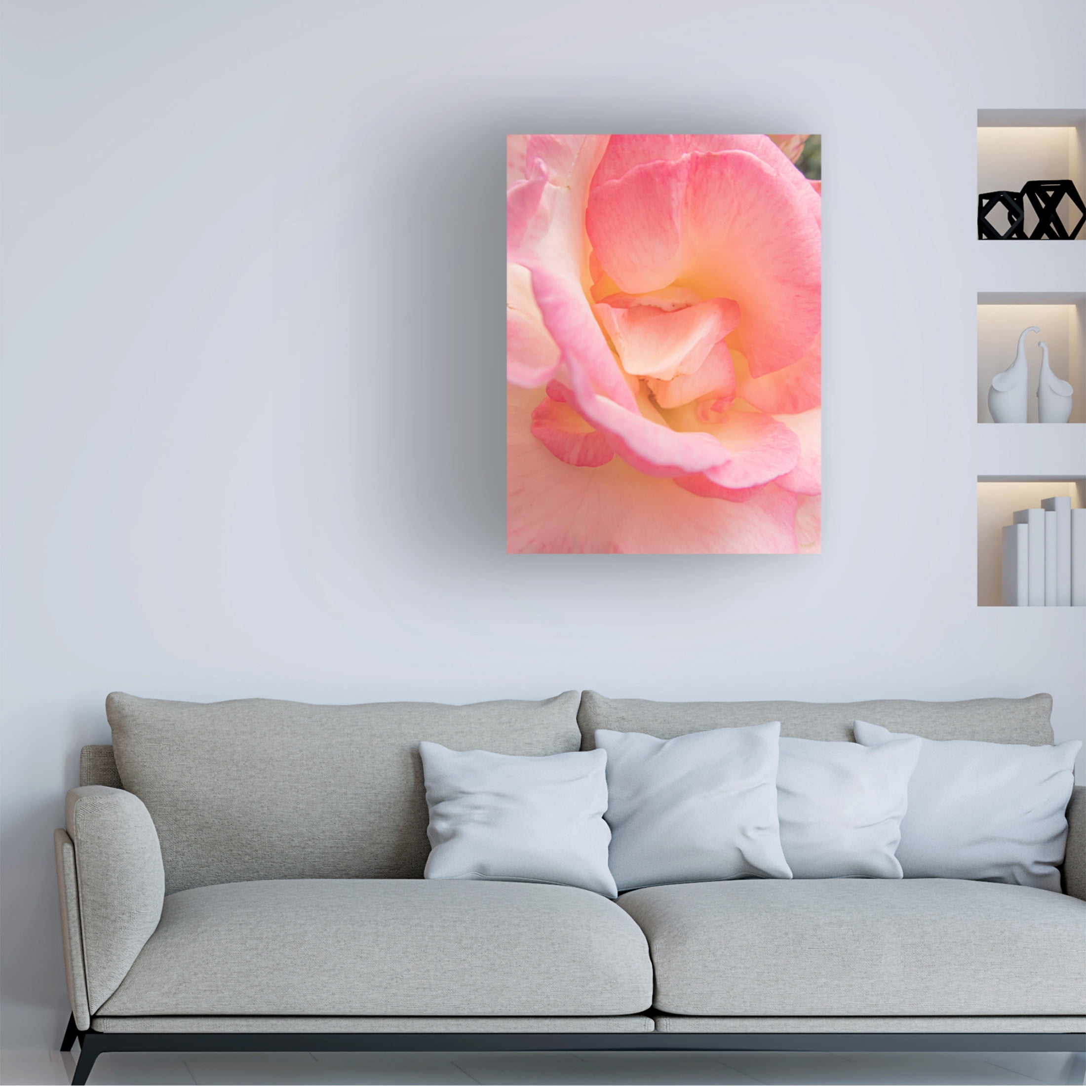 Canvas Wall Art - Life BeautifuLEE 'Pink Gentle Intense' Wall Art for Living Room, Bedroom, or Office Décor by Trademark Fine Art - 18 x 24 Inches