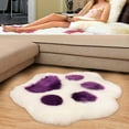 thumbnail image 6 of OEFNTAC Plush Paw Shaped Area Rug Soft Non-Slip Faux Wool Carpet 19.68x23.62 Inches Floor Mat for Bedroom Living Room Nursery, 6 of 6