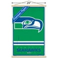 thumbnail image 2 of NFL Seattle Seahawks - Retro Logo 15 Wall Poster with Wooden Magnetic Frame, 22.375" x 34", 2 of 3