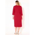 thumbnail image 2 of Catherines Women's Plus Size Asymmetrical Bell Sleeve Ponte Dress, 2 of 4