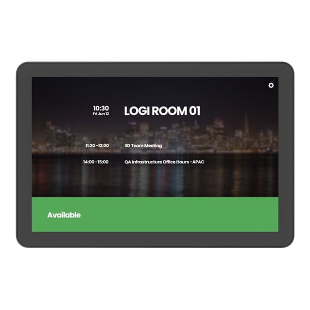 Logitech Tap Scheduler Panneau de Planification Conçu à Usage pour Salles de Réunions avec Zoom Certifié & Certifié pour Microsoft Teams, Graphite
