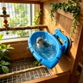 thumbnail image 6 of 2 Pack Hanging Bird Bath Tub Feeder Boxes, Plastic Multifunctional Bird Water Dish Food Bowl with Secure Cage Clips, Spatter-Proof Bird Cage Accessory, 6 of 7