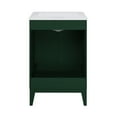 thumbnail image 7 of Cascade 24" Freestanding Bathroom Vanity in Green Oak with 3-Hole Centerset Sink Top, 7 of 7