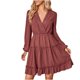 thumbnail image 1 of Vestidos Para Mujer Vestidos Largos Casuales Estampado Floral Escote en V Profundo Manga Larga Volantes Dobladillo Vestido Floral Odeerbi ODB138870, 1 of 9