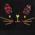 thumbnail image 4 of Popshion Toddler Long Sleeve Cat Embroidered Fake Two-Piece Plaid Dress Fall Winter Dress 18 Month-6T, 4 of 6