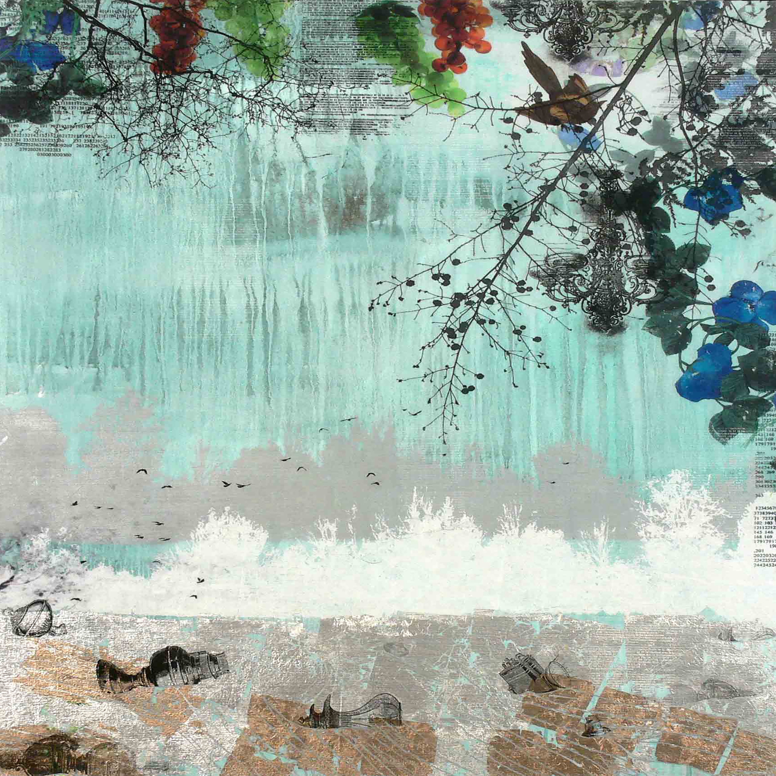 Marmont Hill "Lost River" by Tracy Silva Barbosa Painting Print on Canvas