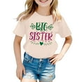 thumbnail image 2 of ibiyuan Big Sister Shirt for Girls Toddler Kids Promoted To Big Sister Girls Tshirts Baby Announcement Holiday Short Sleeve Shirts for Girls Big Sister Outfit Tees Toddler Girl Tops 4t, 2 of 4