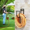 thumbnail image 2 of Garden Hose Holder Wall Mount - Metal Water Hose Hanger for Outside, Durable Hose Hook for Garden, Garage, or Yard Storage, 2 of 14