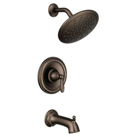 Valve Train Package - Moen T2253EP Brantford Tub and Shower Trim Package with Single Function Shower Head - Less Valve