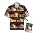 thumbnail image 2 of Camisa hawaiana con estampado 3D de cara de perro divertida para hombres, camisas florales de manga corta frescas de verano para mujeres, linda camisa hawaiana de playa para niños, 2 of 5