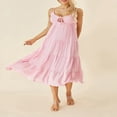 thumbnail image 4 of Solid Spaghetti Strap Midi Cami Dress for Women - Perfect for Parties and Beach, 4 of 9