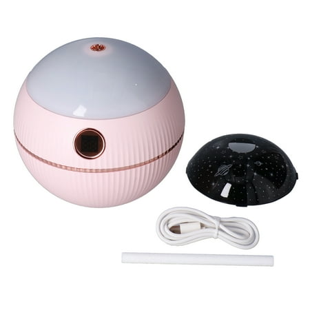 

WonderfulMart 550ML Spherical Humidifier Mini Portable Star Projection Humidifier for Home Bedroom USB ChargingPink