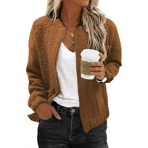 Jackets for Women Spring Fashion Coats Lightweight Zip Up Jackets Casual