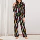 thumbnail image 2 of Balery Colorful Fishing Lures Conjunto de Pijama con Estampado para Mujer, Conjunto de Dos Piezas con Manga Larga, Ropa de Dormir Suave con Bolsillos, Pijamas Cómodos-Small, 2 of 7