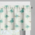 thumbnail image 3 of Ambesonne Bird Valance Pack of 2, Abstract Silhouette Woodcock, 54"X12", Almond Pale Green, 3 of 5