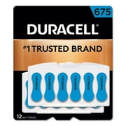 Duracell - Hearing Aid Batteries Size 675 (Blue) - long lasting battery with EasyTab for ease of installation - 12 count
