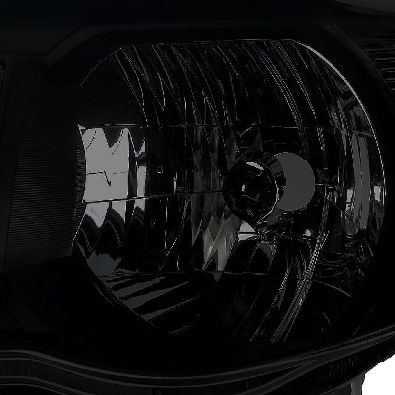 Fit 2005-2011 Toyota Tacoma Pickup Black Smoked Headlights Lamp Replacement Pair