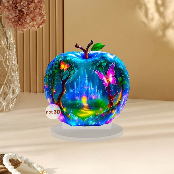 Espejo acrílico 2D colorido para decoración navideña | Manualidades festivas para el hogar | Arte acrílico reflectante vibrante para sala, comedor y oficina | Idea de regalo para fiestas, cumpleaños