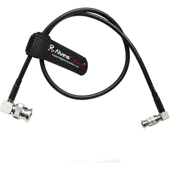 Alvin's Cables Micro-BNC High-Density BNC to BNC 6G HD SDI Coaxial-Cable for Blackmagic-Video-Assist, Right-Angle 75 Ohm 50cm|19.7inches