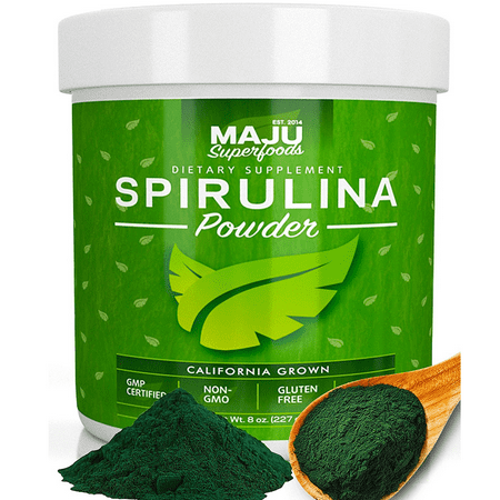 La spiruline en poudre de MAJU: Californie Cultivé, non irradiées, non-OGM