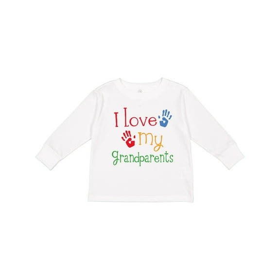 Inktastic I Love My Grandparents Boys or Girls Long Sleeve Toddler T-Shirt