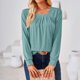 thumbnail image 1 of Camiseta Camisa básica para mujer Top Estilo simple Manga larga Casual Traje diario (Verde XL) Cgtredaw Verde T XL para Mujer, 1 of 6