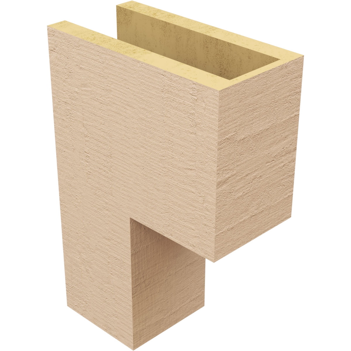 5"W x 10"D x 15"H Classic Chapel Hill Rough Cedar Woodgrain TimberThane Corbel, Primed Tan