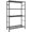 Black, variant on Storage Shelves - 4-Tier Spacious Shelf Organizer with Hooks & Leveling , Easy to Assemble, Rust-Resistant Garage Shelving for Kitchen, Pantry, Bedroom, 33.2" x 12.7" x 57.3", Black