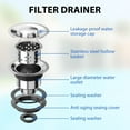 thumbnail image 4 of Kitchen Sink Utility Sink Commercial Stainless Steel Freestanding Sink w/Faucet, Hot & Cold Hoses, Single Bowl, NSF Certificated, for Restaurant, Laundry, Garage, Workshop Sink, 4 of 7