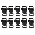 thumbnail image 4 of 10pcs Quick Side Release Buckle Survival Whistle Paracord Belt Strap Clip - Black, 5.5x3.5cm, 4 of 6
