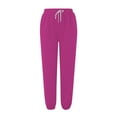 thumbnail image 4 of JJHGVB Joggers for Women Petite Pants Bottom Sweatpants Women's Casual High Waisted Pockets Joggers Sport Workout Active Baggy Pants Drawstring Pants Women Womens Sweatpants Hot Pink 3XL, 4 of 7