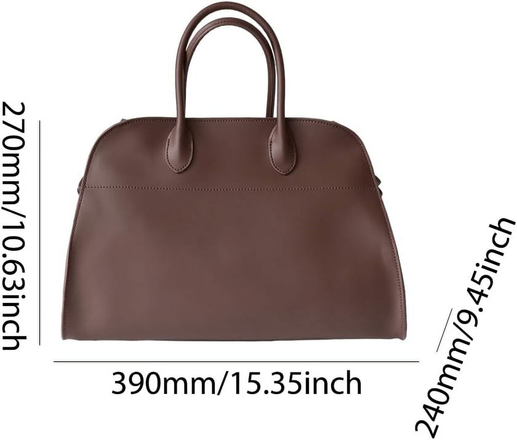 QIUYI Genuine Leather Tote Bag for Women Large Capacity Work Tote Top-handle Bag Vintage Hobo Handbag Casual Satchel Bag