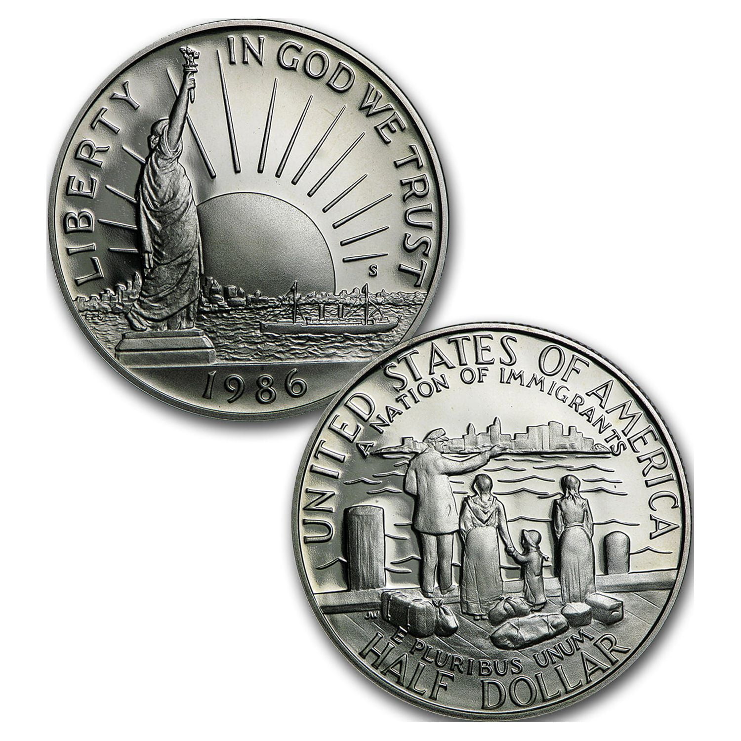 1986 2-Coin Statue of Liberty Proof Set (w/Box & COA) - Walmart.com