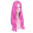 thumbnail image 2 of Peluca para cosplay de 70 cm de largo, pelo liso con capas de color rosa intenso, 2 of 3