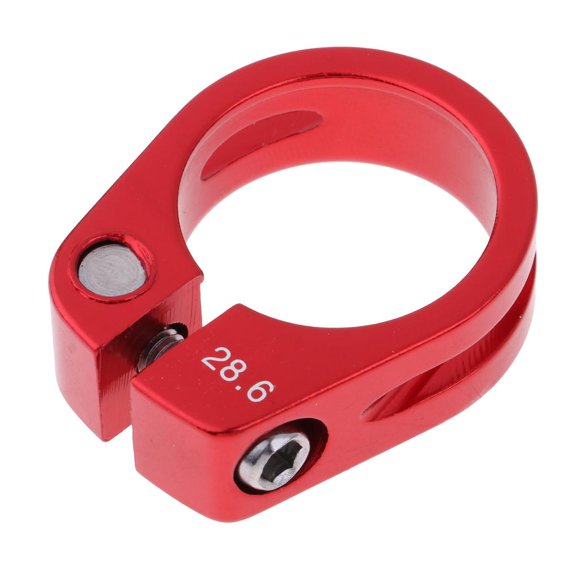 Abrazadera de sillín de bicicleta de aluminio, abrazadera de aluminio, abrazadera de sillín, anillo de abrazadera de sillín 红 28.6MM