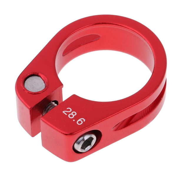 Abrazadera de sillín de bicicleta de aluminio, abrazadera de aluminio, abrazadera de sillín, anillo de abrazadera de sillín 红 28.6MM
